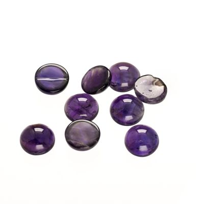 Cabuchon Moneda Amatista AB (Natural) 10mm. Venta por Unidad