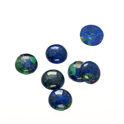 Cabuchon Moneda Azurita Malaquita AB 10mm. Venta por Unidad
