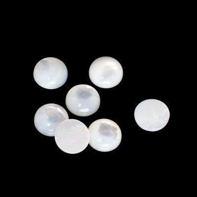 Cabuchon Moneda Madre Perla Nacar Blanco AAA (Natural) 10mm. Venta por Unidad