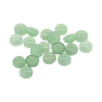 Cabuchon Moneda Cuarzo Aventurina Verde B (Natural) 4mm. Venta por Unidad