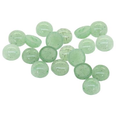 Cabuchon Moneda Cuarzo Aventurina Verde B (Natural) 6mm. Venta por Unidad