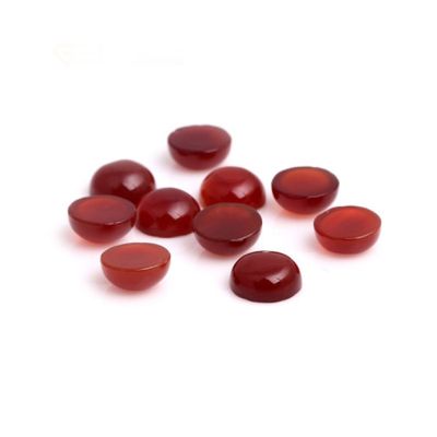 Cabuchon moneda Agata Cornalina Roja  8mm AA (Calor). Venta por Unidad