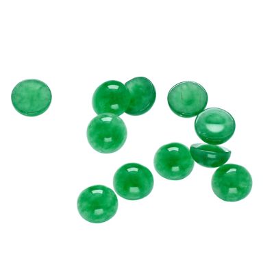 Cabuchon Moneda Cuarzo Verde AAA (Natural) 8mm. Venta por Unidad