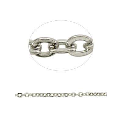 Cadena Acero Inoxidable 304 Argolla 4x4mm. Venta por Metro