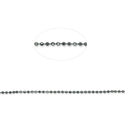 Cadena Cobre 1.2DC Puntos 2mm Negra CH192. Venta por Metro