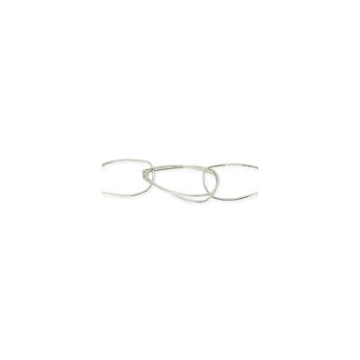 Cadena Latón Libre Niquel Argollas Ovalo CK321 40x20mm. Venta por Metro