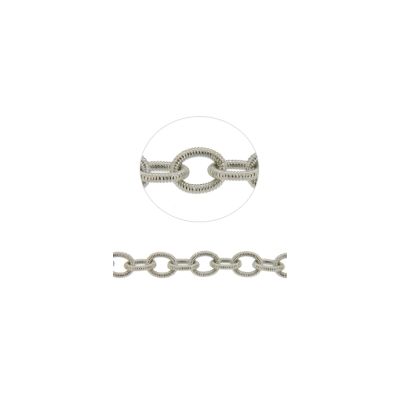 Cadena Latón Libre Niquel Argolla Anillada CK278 8mm. Venta por Metro