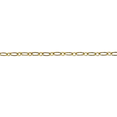 Cadena Latón 8mm Cable Oval redonda Dorado AAA e-coating CH120. Venta por Metro
