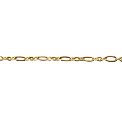 Cadena Latón 8mm Cable Oval redonda Dorado AAA e-coating CH122. Venta por Metro