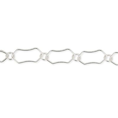 Cadena Plata 925 India Argolla Hexagono 20mm. Venta por metro 1 mt 21g aprox