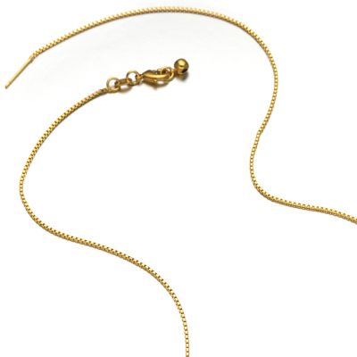 Cadena Latón Dorado AAA e-coating Terminada Veneciana Deslizante Ajustable 45cm. Venta por Unidad