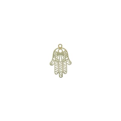 Dije Latón Libre Niquel Charm Mano Hamsa CC644 27mm. Venta por 6 Unidades