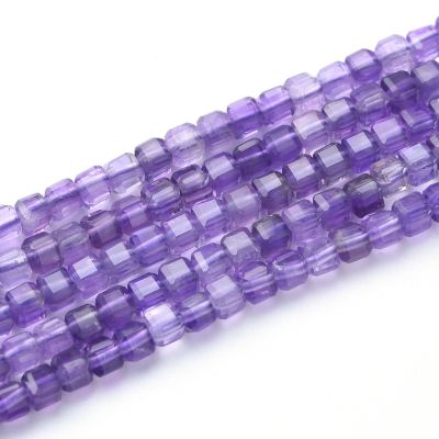 Cubo Facetado 2mm Amethyst AB Natural. Sarta por 38cm Aprox