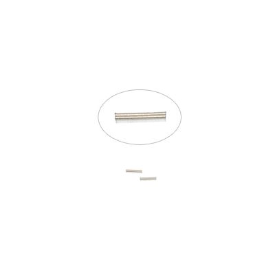 Separador Latón Plateado Tubo Recto Liso 6X1.5mm. Venta por 144 Unidades