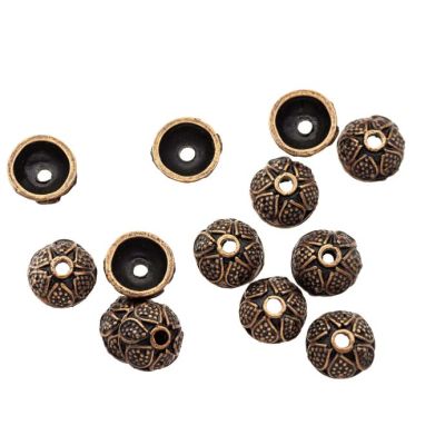 Campana Labrada Pewter 8mm Cobre. Venta por 6 Unidades