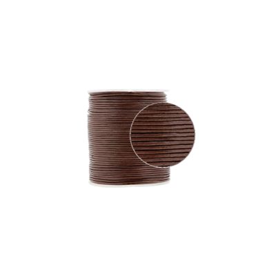 Cuero redondo India Cafe Carrot 1.5mm. Venta por 10 Metros
