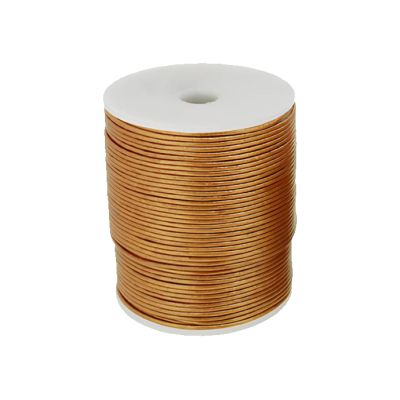 Cuero redondo India Bronce 5044 2mm. Venta por 5 Metros