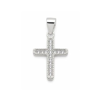 Dije Plata 925 Cruz Microzircon 16mm. Venta por Unidad