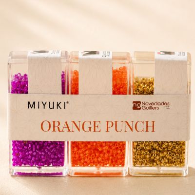 Miyuki Delica® N.11 kit Orange Punch (DB0161 - DB1340 - DB1832). Venta por paquete (10gr por tarro)