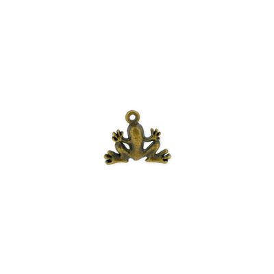Dije Charm Bronce Pavonado Rana SM1418 17mm. Venta por Unidad