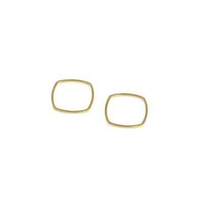 Herraje Cuadrado Curvo Acero Inoxidable Baño Dorado 20mm. Venta por 2 Unidades