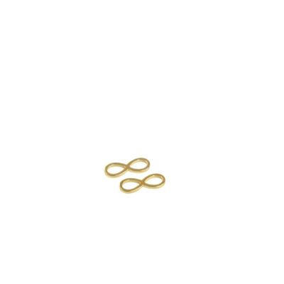 Herraje Infinito Acero Inoxidable Baño Dorado 16x6mm. Venta por 2 Unidades