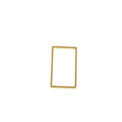 Herraje Rectangulo Acero Inoxidable Baño Dorado 40X20mm. Venta por Unidad