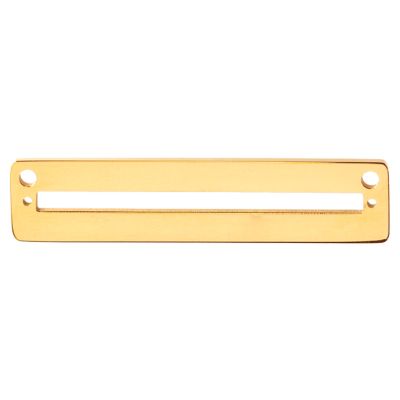 Herraje Rectangulo Acero Inoxidable Baño Dorado 1 Linea 35mm. Venta por Unidad