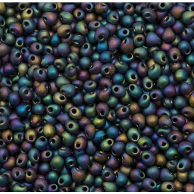 Miyuki Lagrima 3.4mm Opaco Mate Negro AB (DP-401FR)