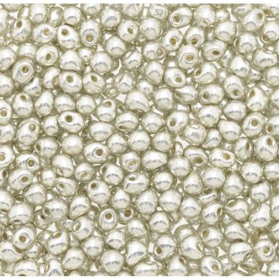 Miyuki Lagrima 3.4mm Plateado Galvanizado Duracoat (DP-4201)