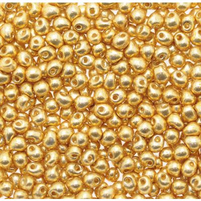 Miyuki Lagrima 3.4mm Amarillo Galvanizado Duracoat (DP-4202)