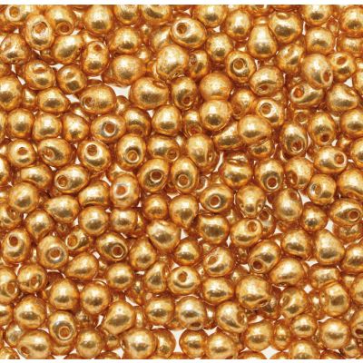 Miyuki Lagrima 3.4mm Dorado Galvanizado Duracoat (DP-4203)