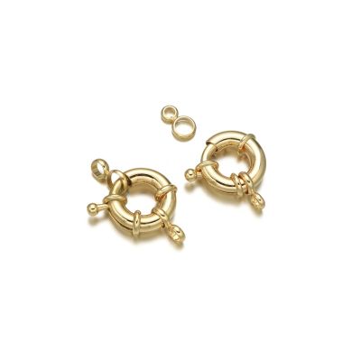 Broche Laton Timon Argolla 9-10mm Dorado AAA e-coating KK81. Venta por Unidad