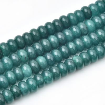 Rondela Disco Agata Verde Oscuro (Tinte Calor) 6x10mm. Venta por 38cm