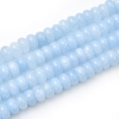 Rondela Disco Agata Azul Cielo (Tinte Calor) 6x10mm. Venta por 38cm