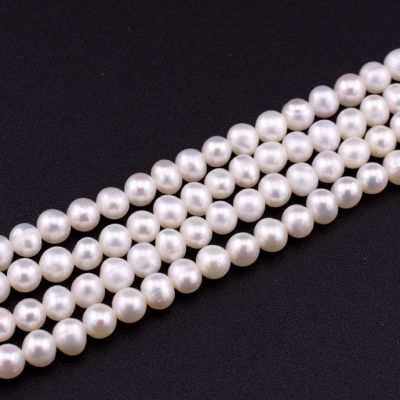 Perla Cultivada Potato Blanca B 4-5mm. Sarta por 38cm