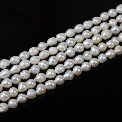 Perla Cultivada Potato Blanca A 6-6.5mm. Sarta por 39cm