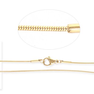 Guaya Acero Inoxidable Baño Dorado 304 Collar 0.7mm BC70 45cm. Venta por Unidad