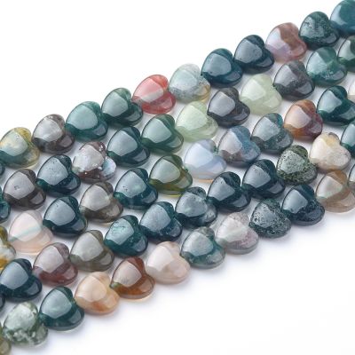 Corazon Puff Agata India 6mm (Natural). Sarta por Sarta por 38cm Aprox