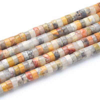 Rondela Heishi 4x2mm Agata Crazy Lace (Natural). Sarta por 38cm