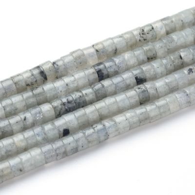 Rondela Heishi Labradorita 4x2mm (Natural). Sarta por 38cm Aprox