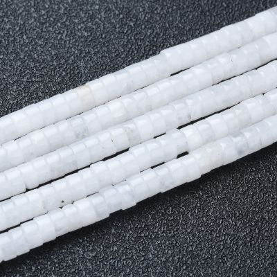 Rondela Heishi Piedra Luna B 4x2mm Natural. Sarta por 38cm Aprox