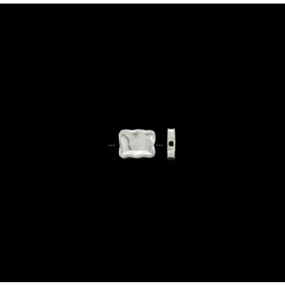 Separador Plata 1000 Tribu Hill Tailandia Rectangulo Martillado 12x3mm. Venta por Unidad 1.38g