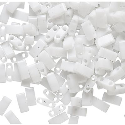 Miyuki Mitad Tila 5x2mm Opaco Blanco (HTL402)