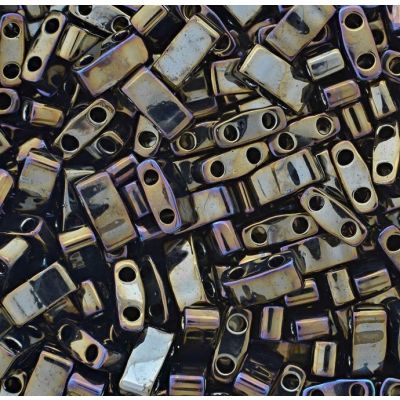 Miyuki Mitad Tila 5x2mm Bronce Oscuro Metalico (HTL458)