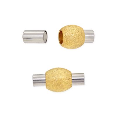 Broche Acero Inoxidable Baño Dorado 304 Bola Polvo Estrella Magnetico 16mm Interno 4mm. Venta por Unidad