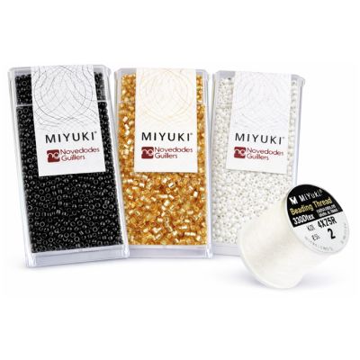 Miyuki Delica® N.11  kit Principiante (DB200 - DB10 - DB42 / K45702). Venta por paquete (10gr por tarro)