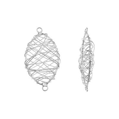 Separador Latón Plateado Alambrado Marquis 45mm. Venta por 6 Unidades