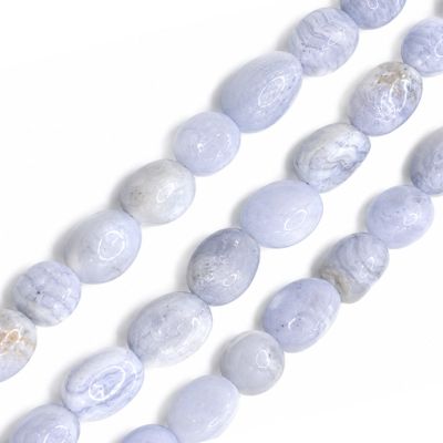 Nugget Agata Blue Lace Calcedonia (Natural) 10-12mm. Sarta por 40cm