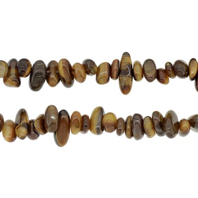 Nugget irregular Ojo de Tigre Amarillo 5-6mm. Sarta por 90cm